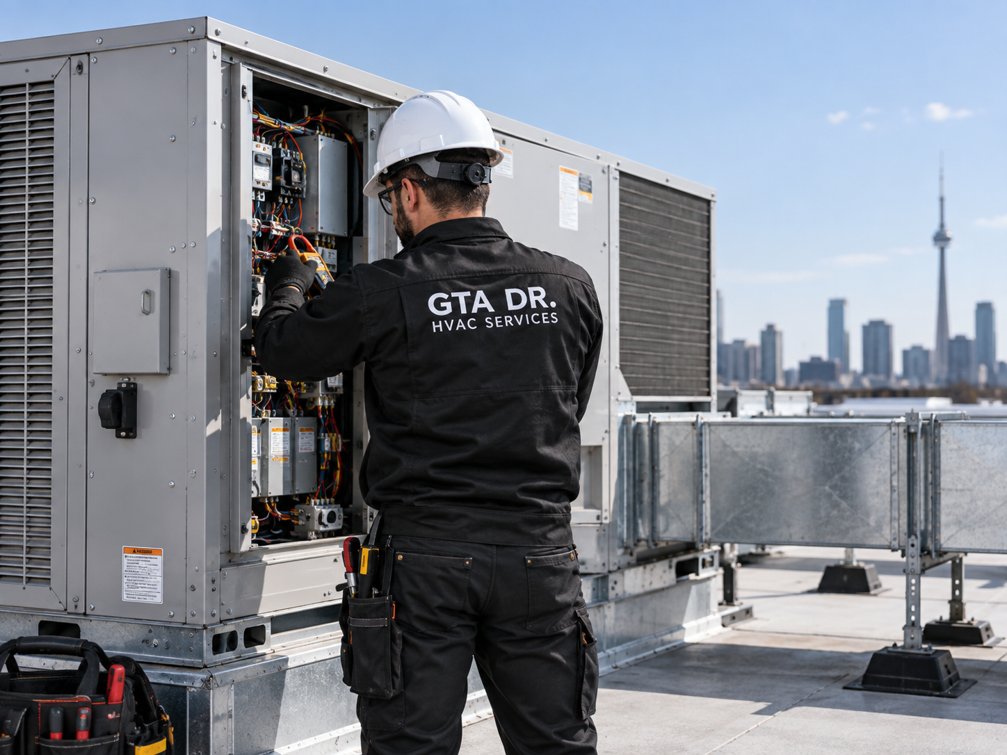 HVAC installation in progress
